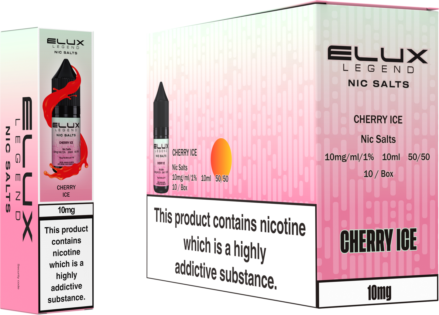 ELUX Legend Nic Salt 10mg E-Liquid – Box of 10 Wholesale Cherry Ice
