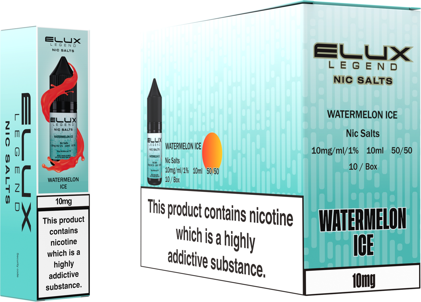 ELUX Legend Nic Salt 10mg E-Liquid – Box of 10 Wholesale Watermelon Ice