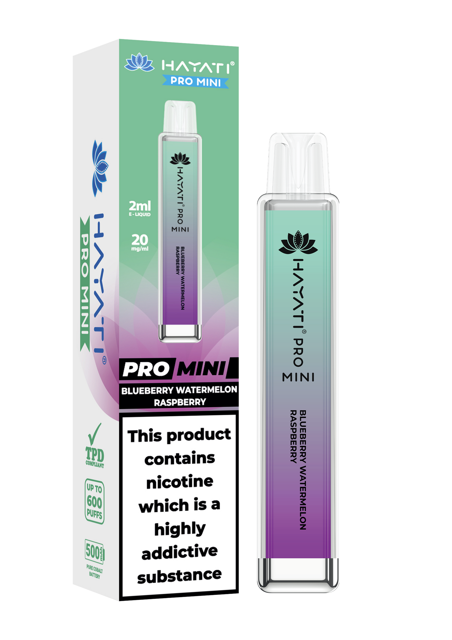 Hayati® Pro Mini 600+ Puffs (20mg) - Box of 10