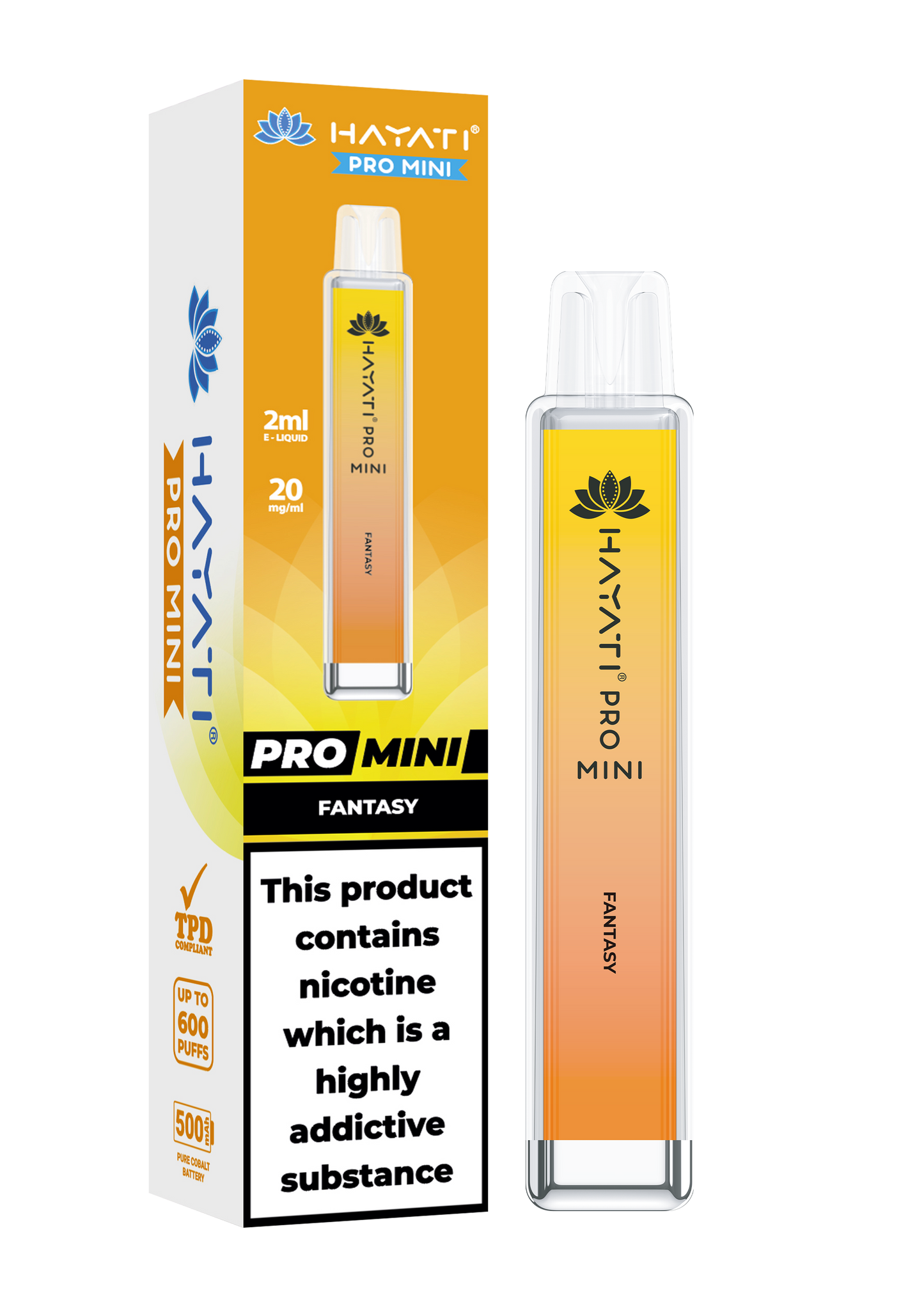 Hayati® Pro Mini 600+ Puffs (20mg) - Box of 10