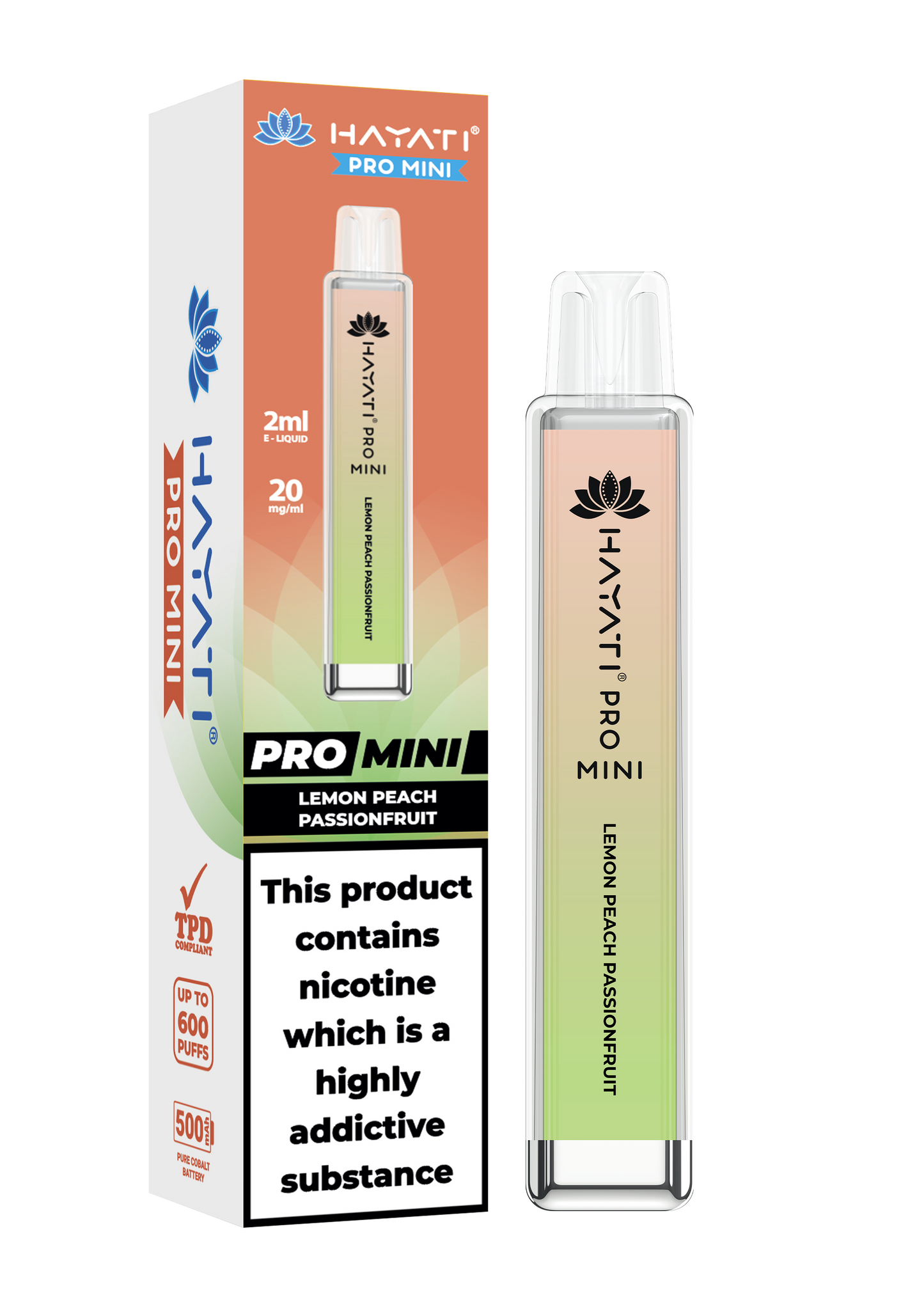 Hayati® Pro Mini 600+ Puffs (20mg) - Box of 10