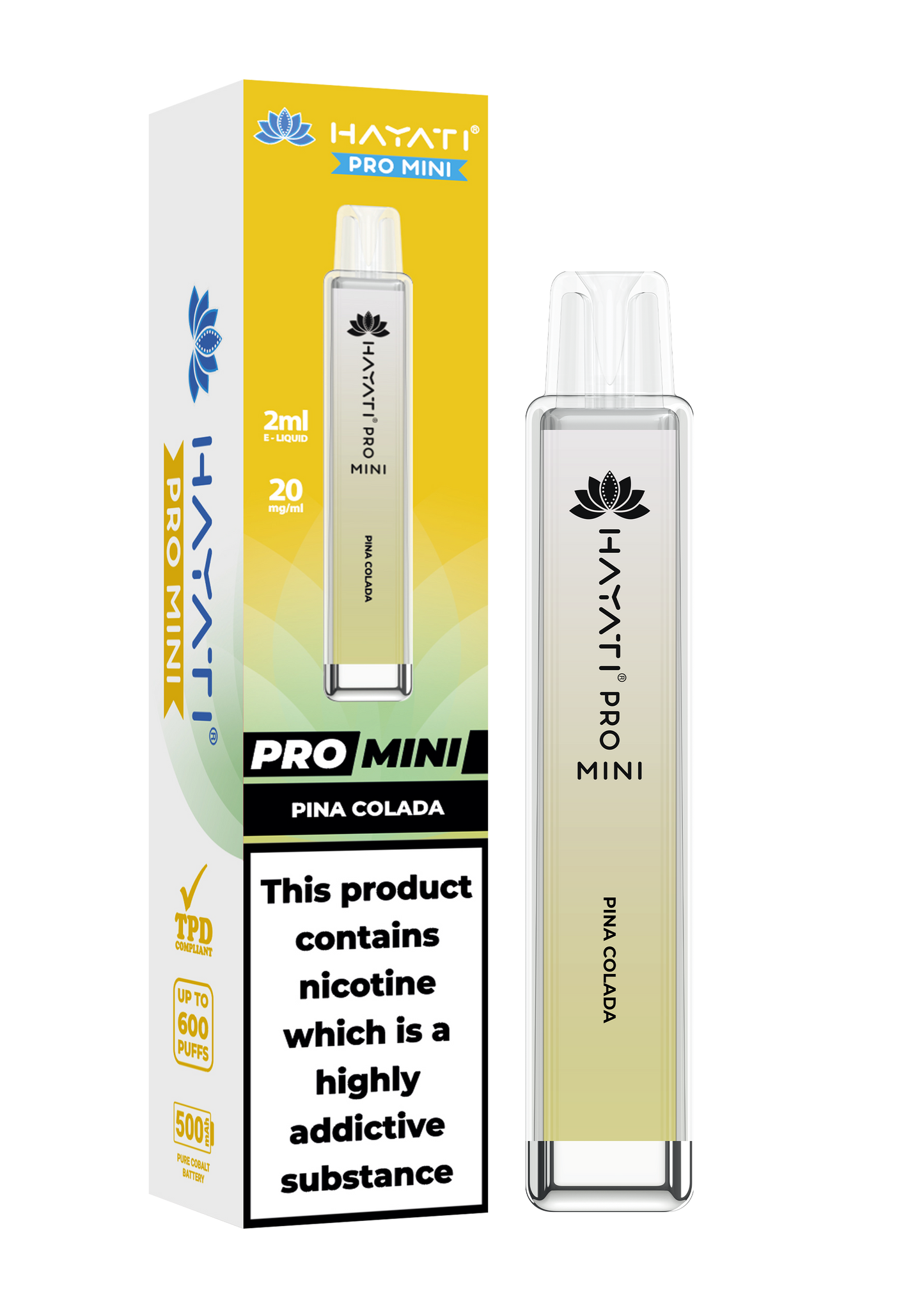 Hayati® Pro Mini 600+ Puffs (20mg) - Box of 10